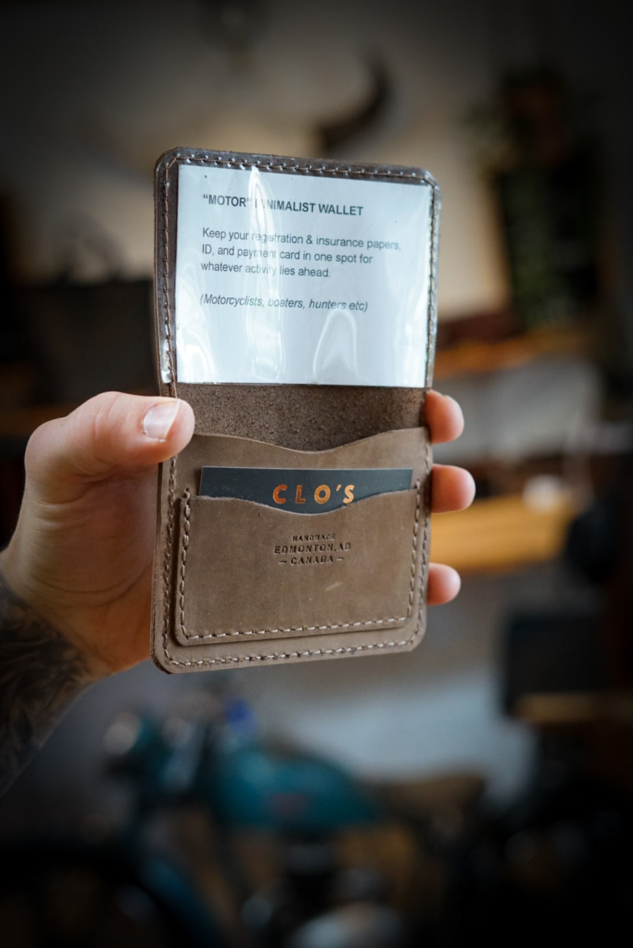 Motor Minimalist Wallet – Clo's General Leather Co.