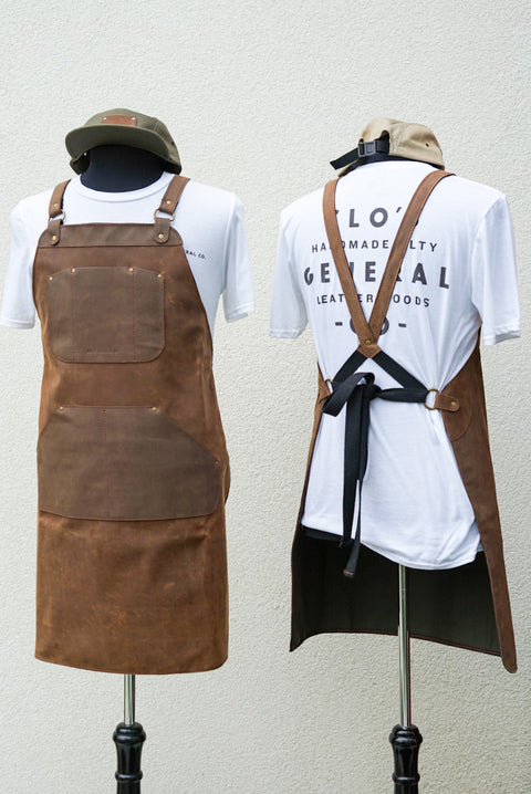 Apron (Crazyhorse Brown/Full-Grain Leather Apron/Extra Pockets)