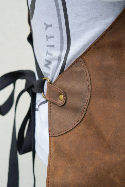 Apron (Crazyhorse Brown/Full-Grain Leather Apron/Extra Pockets)