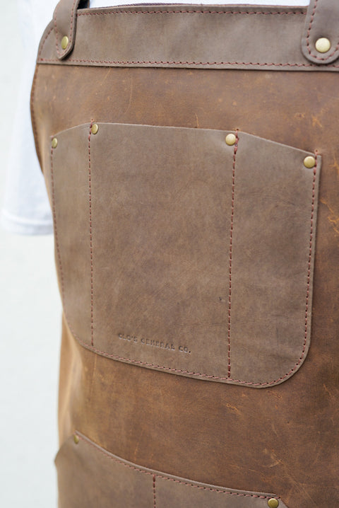 Apron (Crazyhorse Brown/Full-Grain Leather Apron/Extra Pockets)