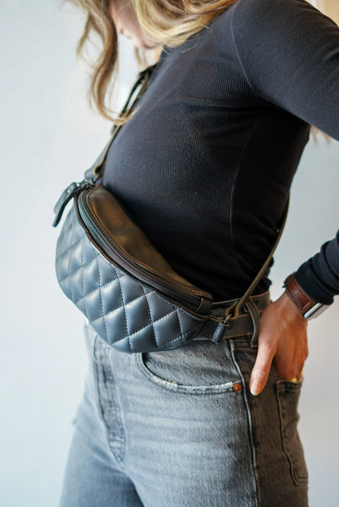 Fanny Pack (Diamond Stitch: Black)