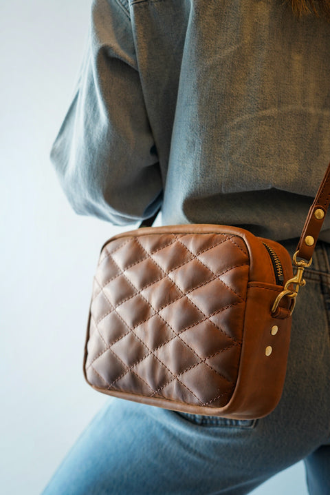 Rectangle Bag (Diamond Stitch: Milk Chocolate)