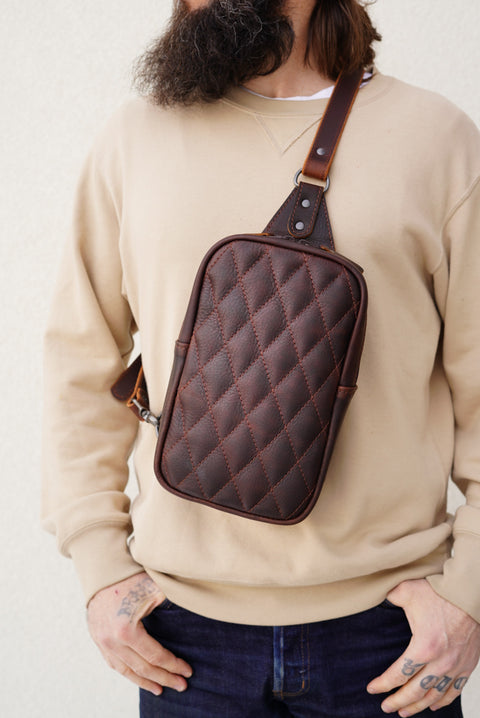 Sling Bag (Diamond Stitch: Pitstop Briar Brown)