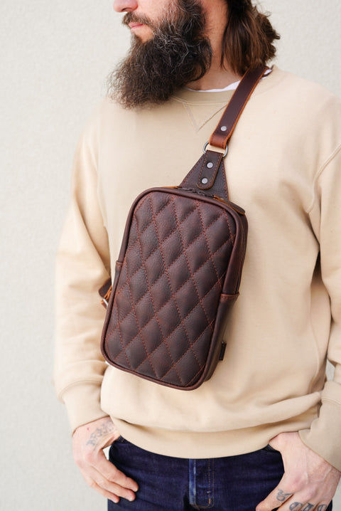 Sling Bag (Diamond Stitch: Pitstop Briar Brown)