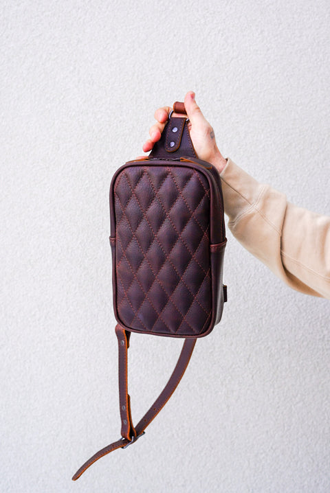 Sling Bag (Diamond Stitch: Pitstop Briar Brown)