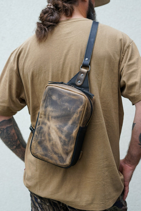 Sling Bag (Two Tone: Hillbilly Sepia + Flat Black Accents)