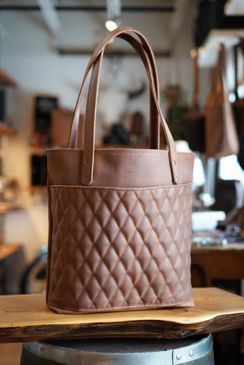 Tote Bag (Diamond Stitch: Milk Chocolate)